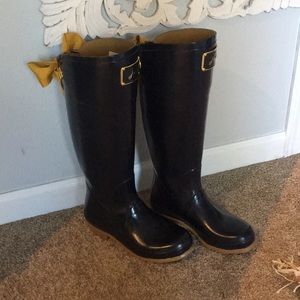 Joules tie back rain boots